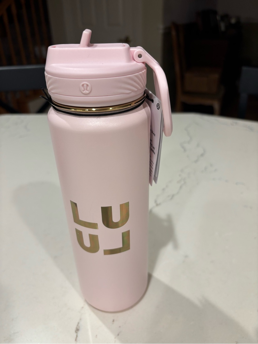 lululemon Pink Pearl Back to Life Insulated Water Bottle $48 Retail NWT